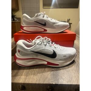 Nike Journey Run White Black Fire Red Running Shoes FN0228-103 Mens 13